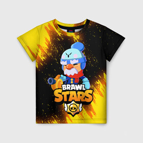 Детская футболка 3D с принтом BRAWL STARS GALE. в городе Новоалтайск, 100% гипоаллергенный полиэфир | прямой крой, круглый вырез горловины, длина до линии бедер, чуть спущенное плечо, ткань немного тянется | 8 bit | brawl stars | crow | gale | leon | leon shark | max | mecha | mecha crow | mr.p | sally leon | shark | tara | virus 8 bit | werewolf leon | акула | берли | бравл старс | ворон | макс | оборотень