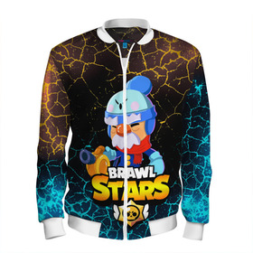 Мужской бомбер 3D с принтом BRAWL STARS GALE. в городе Новоалтайск, 100% полиэстер | застегивается на молнию, по бокам два кармана без застежек, по низу бомбера и на воротнике - эластичная резинка | Тематика изображения на принте: 8 bit | brawl stars | crow | gale | leon | leon shark | max | mecha | mecha crow | mr.p | sally leon | shark | tara | virus 8 bit | werewolf leon | акула | берли | бравл старс | ворон | макс | оборотень
