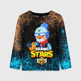 Детский лонгслив 3D с принтом BRAWL STARS GALE. в городе Новоалтайск, 100% полиэстер | длинные рукава, круглый вырез горловины, полуприлегающий силуэт
 | 8 bit | brawl stars | crow | gale | leon | leon shark | max | mecha | mecha crow | mr.p | sally leon | shark | tara | virus 8 bit | werewolf leon | акула | берли | бравл старс | ворон | макс | оборотень