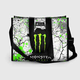 Сумка-шоппер 3D с принтом MONSTER ENERGY (Z) в городе Новоалтайск, 100% полиэстер | застегивается на металлическую кнопку; внутренний карман застегивается на молнию. Стенки укреплены специальным мягким материалом, чтобы защитить содержимое от несильных ударов
 | black monster | bmx | claw | cybersport | energy | monster | monster energy | moto | motocross | race | sport | киберспорт | когти | монстер энерджи | монстр | мото | мотокросс | ралли | скейтбординг | спорт | то | энергия