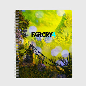 Тетрадь с принтом FARCRY4 в городе Новоалтайск, 100% бумага | 48 листов, плотность листов — 60 г/м2, плотность картонной обложки — 250 г/м2. Листы скреплены сбоку удобной пружинной спиралью. Уголки страниц и обложки скругленные. Цвет линий — светло-серый
 | far cry | farcry | game | ubisof | выживание | джунгли | игры | остров | фар край