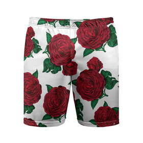 Мужские шорты спортивные с принтом Винтажные розы в городе Новоалтайск,  |  | flowers | pattern | алые | бутоны | винный | винтаж | винтажные | готика | готический | девушкам | женщинам | красныерозы | лепестки | лето | листья | любовь | нежность | паттерн | подарок | праздник | природа