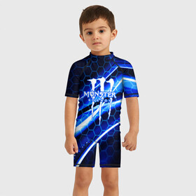 Детский купальный костюм 3D с принтом MONSTER ENERGY в городе Новоалтайск, Полиэстер 85%, Спандекс 15% | застежка на молнии на спине | energy | honda | mercedes | monster energy | porsche | racing | sport | toyota | автомобил | автомобильные | марка | машины | митсубиси | монстр | монстр энерджи | порше | спорт | тесла | тойота | хонда