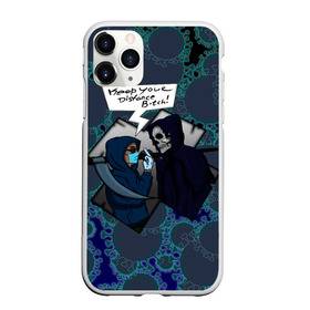Чехол для iPhone 11 Pro Max матовый с принтом Держи дистанцию в городе Новоалтайск, Силикон |  | Тематика изображения на принте: covid | stay at home | безопасность | болезнь | здоровье | изоляция | карантин | ковид | корновирус | маска и перчатки | социальная дистанция | удаленка | удаленный