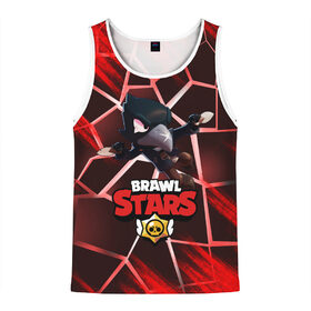 Мужская майка 3D с принтом Brawl Stars CROW в городе Новоалтайск, 100% полиэстер | круглая горловина, приталенный силуэт, длина до линии бедра. Пройма и горловина окантованы тонкой бейкой | 8 bit | 8 бит | bibi | brawl | brawl stars | crow | leon | spike | sprout | stars | бравл | бравл старс | браво старс | игра | компьютерная | кров | леон | онлайн | старс