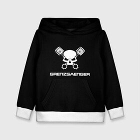 Детская толстовка 3D с принтом Grenzgaenger в городе Новоалтайск, 100% полиэстер | двухслойный капюшон со шнурком для регулировки, мягкие манжеты на рукавах и по низу толстовки, спереди карман-кенгуру с мягким внутренним слоем | grenzgaenger | авто | байк | байкер | гонки | гонщик | двигатель | механик | мото | поршень | череп