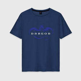 Женская футболка хлопок Oversize с принтом Crew Dragon (Z) в городе Новоалтайск, 100% хлопок | свободный крой, круглый ворот, спущенный рукав, длина до линии бедер
 | ccdev | crew dragon | drago | dragon 2 | dragon v2 | falcon 9 | space | spacex | драг | дракон | космос | мкс | наса