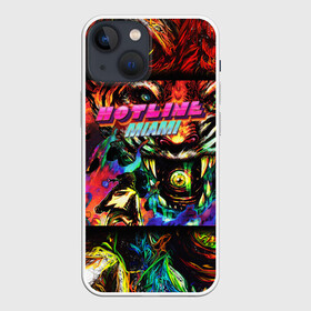 Чехол для iPhone 13 mini с принтом HOTLINE MIAMI в городе Новоалтайск,  |  | abstraction games | dennaton games | devolver digital | game | hotline miami | hotline miami 2: wrong number | retrowave | synthwave | мотель | мотель майами