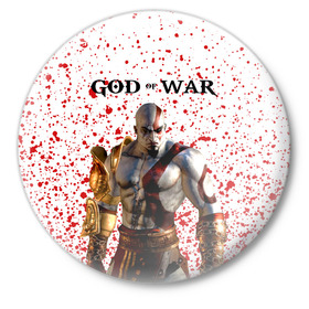 Значок с принтом GOD OF WAR в городе Новоалтайск,  металл | круглая форма, металлическая застежка в виде булавки | Тематика изображения на принте: ascension | betrayal | chains of olympus | cratos | ghost of sparta | god of war | hack and slash | kratos | бог войны | кратос