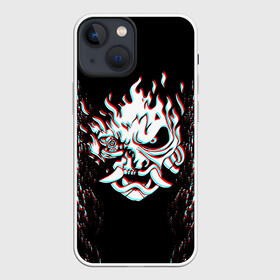 Чехол для iPhone 13 mini с принтом CYBERPUNK 2077 SAMURAI GLITCH в городе Новоалтайск,  |  | cd project red | cyberpunk 2077 | demon | keanu reeves | samurai | smile | демон | киану ривз | киберпанк 2077 | самураи | смайл