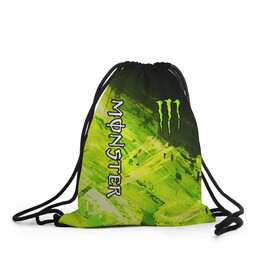 Рюкзак-мешок 3D с принтом MONSTER ENERGY в городе Новоалтайск, 100% полиэстер | плотность ткани — 200 г/м2, размер — 35 х 45 см; лямки — толстые шнурки, застежка на шнуровке, без карманов и подкладки | black monster | bmx | claw | cybersport | energy | monster | monster energy | moto | motocross | race | sport | киберспорт | когти | монстер энерджи | монстр | мото | мотокросс | ралли | скейтбординг | спорт | энергия