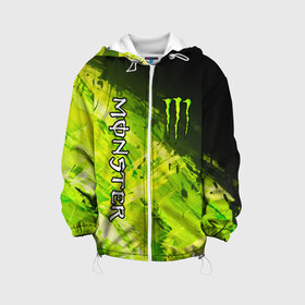 Детская куртка 3D с принтом MONSTER ENERGY в городе Новоалтайск, 100% полиэстер | застежка — молния, подол и капюшон оформлены резинкой с фиксаторами, по бокам — два кармана без застежек, один потайной карман на груди, плотность верхнего слоя — 90 г/м2; плотность флисового подклада — 260 г/м2 | black monster | bmx | claw | cybersport | energy | monster | monster energy | moto | motocross | race | sport | киберспорт | когти | монстер энерджи | монстр | мото | мотокросс | ралли | скейтбординг | спорт | энергия