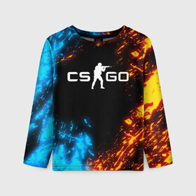 Детский лонгслив 3D с принтом CS GO FIRE | КС ГО ОГОНЬ в городе Новоалтайск, 100% полиэстер | длинные рукава, круглый вырез горловины, полуприлегающий силуэт
 | astralis | awp | counter strike | cs go | cs go global offensive | cs:go | faze clan | hyper beast | team liquid | астралис | кс го | тим ликвид | фейз клан | хайпер бист