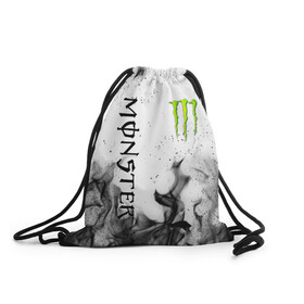 Рюкзак-мешок 3D с принтом MONSTER ENERGY в городе Новоалтайск, 100% полиэстер | плотность ткани — 200 г/м2, размер — 35 х 45 см; лямки — толстые шнурки, застежка на шнуровке, без карманов и подкладки | black monster | bmx | claw | cybersport | energy | monster | monster energy | moto | motocross | race | sport | киберспорт | когти | монстер энерджи | монстр | мото | мотокросс | ралли | скейтбординг | спорт | энергия