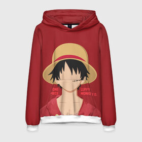 Мужская толстовка 3D с принтом Luffy в городе Новоалтайск, 100% полиэстер | двухслойный капюшон со шнурком для регулировки, мягкие манжеты на рукавах и по низу толстовки, спереди карман-кенгуру с мягким внутренним слоем. | monkey d. luffy | nami | one piece | аниме | большой куш | луффи | манки де луффи | нами | пиратская | пираты | тони | череп | чоппер | шляпа