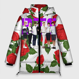 Женская зимняя куртка 3D с принтом BTS Roses White в городе Новоалтайск, верх — 100% полиэстер; подкладка — 100% полиэстер; утеплитель — 100% полиэстер | длина ниже бедра, силуэт Оверсайз. Есть воротник-стойка, отстегивающийся капюшон и ветрозащитная планка. 

Боковые карманы с листочкой на кнопках и внутренний карман на молнии | bangtan boys | bt21 | bts | bts army | j hope | jimin | jin | jungkook | k pop | korea | korean | pink bts | rap monster | rapmon | suga | v | бтс | кей | корейские | корея | кэй | музыканты | поп | розовая | стикеры