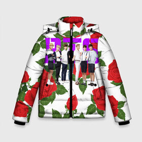 Зимняя куртка для мальчиков 3D с принтом BTS Roses White в городе Новоалтайск, ткань верха — 100% полиэстер; подклад — 100% полиэстер, утеплитель — 100% полиэстер | длина ниже бедра, удлиненная спинка, воротник стойка и отстегивающийся капюшон. Есть боковые карманы с листочкой на кнопках, утяжки по низу изделия и внутренний карман на молнии. 

Предусмотрены светоотражающий принт на спинке, радужный светоотражающий элемент на пуллере молнии и на резинке для утяжки | bangtan boys | bt21 | bts | bts army | j hope | jimin | jin | jungkook | k pop | korea | korean | pink bts | rap monster | rapmon | suga | v | бтс | кей | корейские | корея | кэй | музыканты | поп | розовая | стикеры