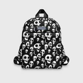 Детский рюкзак 3D с принтом Skulls pattern в городе Новоалтайск, 100% полиэстер | лямки с регулируемой длиной, сверху петелька, чтобы рюкзак можно было повесить на вешалку. Основное отделение закрывается на молнию, как и внешний карман. Внутри дополнительный карман. По бокам два дополнительных кармашка | corpse bride | emily | scraps | tim burtons | vdgerir | victor van dort | wedding | wine of ages | zombie | свадебный букет | тим бертон | труп невесты