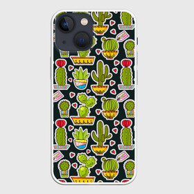 Чехол для iPhone 13 mini с принтом Кактусы в городе Новоалтайск,  |  | pattern | pop art | кактусы | колючки | паттерн | поп арт | тайлинг | текстуры | фоны