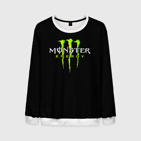 Мужской свитшот 3D с принтом MONSTER ENERGY в городе Новоалтайск, 100% полиэстер с мягким внутренним слоем | круглый вырез горловины, мягкая резинка на манжетах и поясе, свободная посадка по фигуре | black monster | bmx | claw | cybersport | energy | monster | monster energy | moto | motocross | race | sport | киберспорт | когти | монстер энерджи | монстр | мото | мотокросс | ралли | скейтбординг | спорт | энергия
