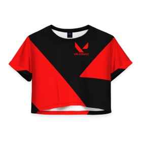 Женская футболка Crop-top 3D с принтом VALORANT в городе Новоалтайск, 100% полиэстер | круглая горловина, длина футболки до линии талии, рукава с отворотами | breach | cs go | cypher | jett | league of legends | legends of runeterra | lol | omen | overwatch | phoenix | riot | riot games | sage | sona | sova | valorant | viper | валорант | лига легенд | лол