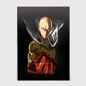 Постер с принтом One Punch Man в городе Новоалтайск, 100% бумага
 | бумага, плотность 150 мг. Матовая, но за счет высокого коэффициента гладкости имеет небольшой блеск и дает на свету блики, но в отличии от глянцевой бумаги не покрыта лаком | one punch man | saitama | ванпанчмен | герои | люди | персонажи | сайтама