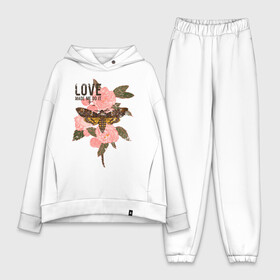 Женский костюм хлопок Oversize с принтом Love made me do it в городе Новоалтайск,  |  | fashion | love | бабочка | букет | влюблена | заставила | кокон | любить | любовь | насекомое | о любви | пафос | пафосная | поступок | роза | розы | фраза | цветов | цветы | цитата