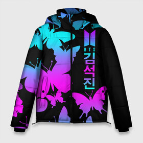 Мужская зимняя куртка 3D с принтом BTS в городе Новоалтайск, верх — 100% полиэстер; подкладка — 100% полиэстер; утеплитель — 100% полиэстер | длина ниже бедра, свободный силуэт Оверсайз. Есть воротник-стойка, отстегивающийся капюшон и ветрозащитная планка. 

Боковые карманы с листочкой на кнопках и внутренний карман на молнии. | Тематика изображения на принте: bangtan | bighit | boy | fake love | j hope | jimin | jin | jungkook | korea | kpop | live | luv | mic drop | rm | suga | v | with | бтс | кей | поп