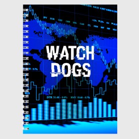 Тетрадь с принтом Watch Dogs в городе Новоалтайск, 100% бумага | 48 листов, плотность листов — 60 г/м2, плотность картонной обложки — 250 г/м2. Листы скреплены сбоку удобной пружинной спиралью. Уголки страниц и обложки скругленные. Цвет линий — светло-серый
 | Тематика изображения на принте: ded sec | game | name | ubisoft | watch dogs | watch dogs 2 | watch dogs legion | город | девушка | дрон | игры | имена | компьютеры | пистолет | телефон | технологии | хакер | юби