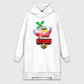 Платье-худи хлопок с принтом BRAWL STARS TROPICAL SPROUT. в городе Новоалтайск,  |  | brawl stars | crow | gale | leon | leon shark | max | mr.p | sally leon | shark | sprout | tara | tropical sprout | virus 8 bit | werewolf leon | акула | берли | бравл старс | ворон | макс | оборотень