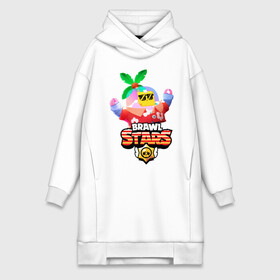 Платье-худи хлопок с принтом BRAWL STARS TROPICAL SPROUT. в городе Новоалтайск,  |  | brawl stars | crow | gale | leon | leon shark | max | mr.p | sally leon | shark | sprout | tara | tropical sprout | virus 8 bit | werewolf leon | акула | берли | бравл старс | ворон | макс | оборотень