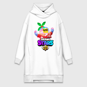 Платье-худи хлопок с принтом BRAWL STARS TROPICAL SPROUT. в городе Новоалтайск,  |  | brawl stars | crow | gale | leon | leon shark | max | mr.p | sally leon | shark | sprout | tara | tropical sprout | virus 8 bit | werewolf leon | акула | берли | бравл старс | ворон | макс | оборотень