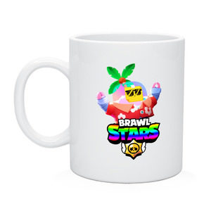 Кружка с принтом BRAWL STARS TROPICAL SPROUT. в городе Новоалтайск, керамика | объем — 330 мл, диаметр — 80 мм. Принт наносится на бока кружки, можно сделать два разных изображения | brawl stars | crow | gale | leon | leon shark | max | mr.p | sally leon | shark | sprout | tara | tropical sprout | virus 8 bit | werewolf leon | акула | берли | бравл старс | ворон | макс | оборотень