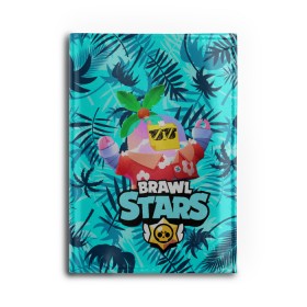 Обложка для автодокументов с принтом BRAWL STARS TROPICAL SPROUT. в городе Новоалтайск, натуральная кожа |  размер 19,9*13 см; внутри 4 больших “конверта” для документов и один маленький отдел — туда идеально встанут права | brawl stars | crow | gale | leon | leon shark | max | mr.p | sally leon | shark | sprout | tara | tropical sprout | virus 8 bit | werewolf leon | акула | берли | бравл старс | ворон | макс | оборотень