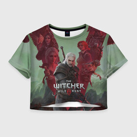 Женская футболка Crop-top 3D с принтом The Witcher 5-летие в городе Новоалтайск, 100% полиэстер | круглая горловина, длина футболки до линии талии, рукава с отворотами | blood and wine | cd project red | games | geralt | hearts of stone | the witcher | wild hunt | ведьмак | геральт | дикая охота | игры | йеннифер | каменные сердца | кровь и вино | трисс | цири