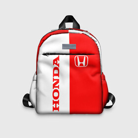 Детский рюкзак 3D с принтом HONDA в городе Новоалтайск, 100% полиэстер | лямки с регулируемой длиной, сверху петелька, чтобы рюкзак можно было повесить на вешалку. Основное отделение закрывается на молнию, как и внешний карман. Внутри дополнительный карман. По бокам два дополнительных кармашка | Тематика изображения на принте: acura | auto | cr z | honda | honda power | japan | japanese | nsx | sport | авто | автомобиль | автомобильные | акура | бренд | марка | машины | спорт | хонда | япония