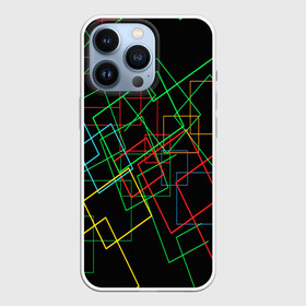 Чехол для iPhone 13 Pro с принтом BACKGROUND NEON в городе Новоалтайск,  |  | Тематика изображения на принте: abstraction | geometry | optic | optical | pattern | visual | абстракция | геометрия | линии | оптические | оптический узор | полосы | психоделика | разводы | текстуры | узор | узоры | фрактал