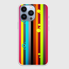Чехол для iPhone 13 Pro с принтом РАДУЖНАЯ ГЕОМЕТРИЯ в городе Новоалтайск,  |  | Тематика изображения на принте: abstraction | geometry | optic | optical | pattern | visual | абстракция | геометрия | линии | оптические | оптический узор | полосы | психоделика | разводы | текстуры | узор | узоры | фрактал
