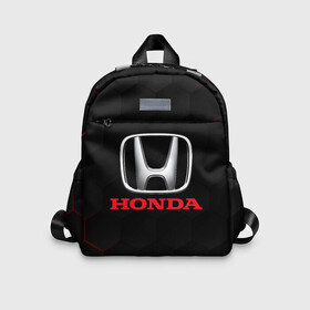 Детский рюкзак 3D с принтом HONDA в городе Новоалтайск, 100% полиэстер | лямки с регулируемой длиной, сверху петелька, чтобы рюкзак можно было повесить на вешалку. Основное отделение закрывается на молнию, как и внешний карман. Внутри дополнительный карман. По бокам два дополнительных кармашка | Тематика изображения на принте: acura | auto | cr z | honda | honda power | japan | japanese | nsx | sport | авто | автомобиль | автомобильные | акура | бренд | марка | машины | спорт | хонда | япония