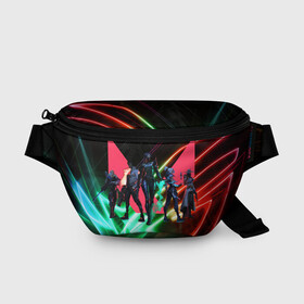 Поясная сумка 3D с принтом Valorant | Neon в городе Новоалтайск, 100% полиэстер | плотная ткань, ремень с регулируемой длиной, внутри несколько карманов для мелочей, основное отделение и карман с обратной стороны сумки застегиваются на молнию | counter | counter strike | cs | cs go | csgo | games | go | league of legends | lol | omen | phoenix | riot | strike | val | valorant | валорант | кибер | кс | кс го | лига легенд | лол | овервотч