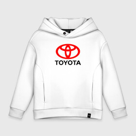 Детское худи Oversize хлопок с принтом TOYOTA в городе Новоалтайск, френч-терри — 70% хлопок, 30% полиэстер. Мягкий теплый начес внутри —100% хлопок | боковые карманы, эластичные манжеты и нижняя кромка, капюшон на магнитной кнопке | Тематика изображения на принте: auto | sport | toyota | авто | автомобиль | автомобильные | бренд | марка | машины | спорт | тойота