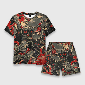 Мужской костюм с шортами 3D с принтом Dsquared tatoo DRAGON в городе Новоалтайск,  |  | disquared tatoo | disquared тату | dragon | japan | восток | дракон | знак | иероглифы | китай | надписи | символ | тату | татуировки | япония