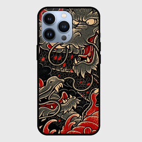 Чехол для iPhone 13 Pro с принтом Dsquared tatoo DRAGON в городе Новоалтайск,  |  | disquared tatoo | disquared тату | dragon | japan | восток | дракон | знак | иероглифы | китай | надписи | символ | тату | татуировки | япония