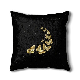 Подушка 3D с принтом Golden Butterfly in Space в городе Новоалтайск, наволочка – 100% полиэстер, наполнитель – холлофайбер (легкий наполнитель, не вызывает аллергию). | состоит из подушки и наволочки. Наволочка на молнии, легко снимается для стирки | black | summer | wings | ангел | бабочка | бабочки | блестки | блестящий | девушке | желтые | животные | звезды | звери | золото | золотые | космос | крылья | летать | летний | лето | мотылек | насекомое | ночные