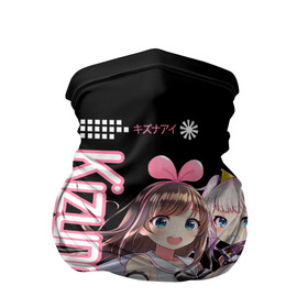 Бандана-труба 3D с принтом Kizuna Ai в городе Новоалтайск, 100% полиэстер, ткань с особыми свойствами — Activecool | плотность 150‒180 г/м2; хорошо тянется, но сохраняет форму | 3d | аватар | видеоблогер | идол | кидзуна аи