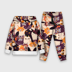 Детский костюм 3D (с толстовкой) с принтом КОТИКИ в городе Новоалтайск,  |  | cat | взгляд | кот | кот хипстер | котёнок | котятки | котятушки | кошечки | кошка | мордочка