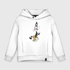 Детское худи Oversize хлопок с принтом Якко Уорнер.Animaniacs в городе Новоалтайск, френч-терри — 70% хлопок, 30% полиэстер. Мягкий теплый начес внутри —100% хлопок | боковые карманы, эластичные манжеты и нижняя кромка, капюшон на магнитной кнопке | animaniacs | vdpartat | yakko warner | озорные анимашки | якко уорнер