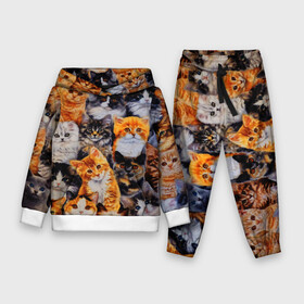 Детский костюм 3D (с толстовкой) с принтом КОТЯТКИ в городе Новоалтайск,  |  | cat | взгляд | кот | кот хипстер | котёнок | котятки | котятушки | кошечки | кошка | мордочка