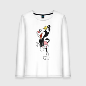 Женский лонгслив хлопок с принтом Дот Уорнер Animaniacs в городе Новоалтайск, 100% хлопок |  | animaniacs | dot warner | vdpartat | дот уорнер | озорные анимашки