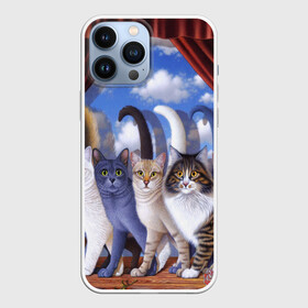 Чехол для iPhone 13 Pro Max с принтом Коты в городе Новоалтайск,  |  | Тематика изображения на принте: cat | взгляд | кот | кот хипстер | котёнок | котятки | котятушки | кошечки | кошка | мордочка